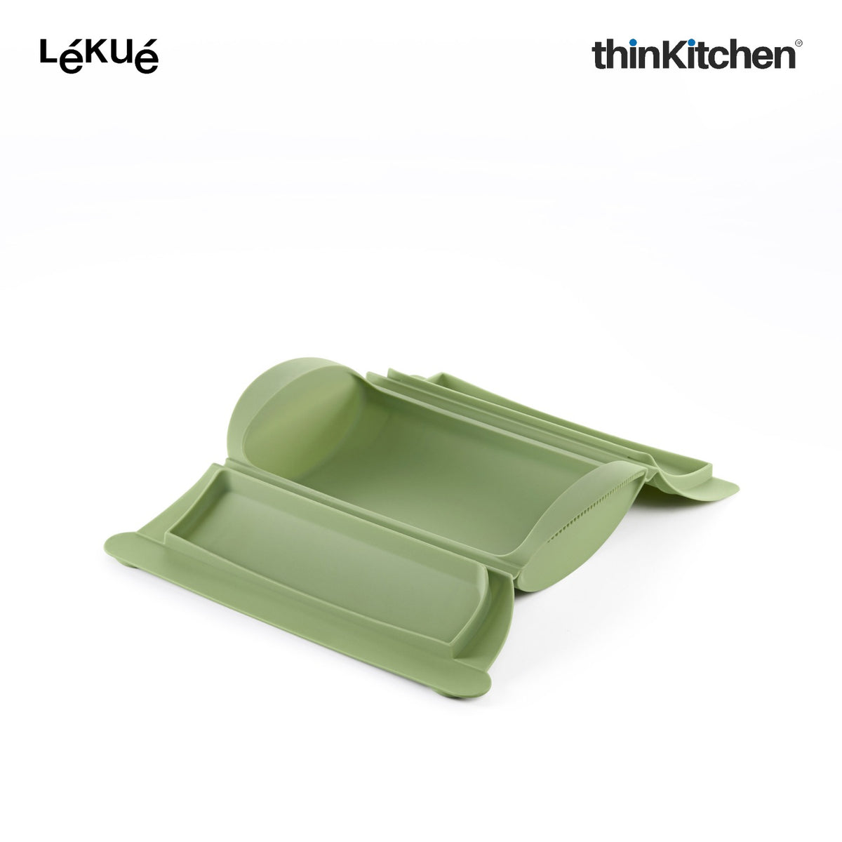 LÉKUÉ Premium Steam Cooker, Platinum Silicone Microwave Steamer for Speed Cooking, Ideal for 1–2 Servings