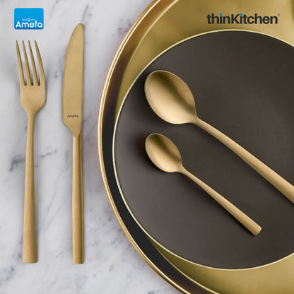 Amefa Manille Stainless Steel Cutlery 16 Pieces Gold