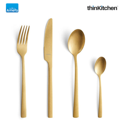 Amefa Manille Stainless Steel Cutlery 16 Pieces Gold