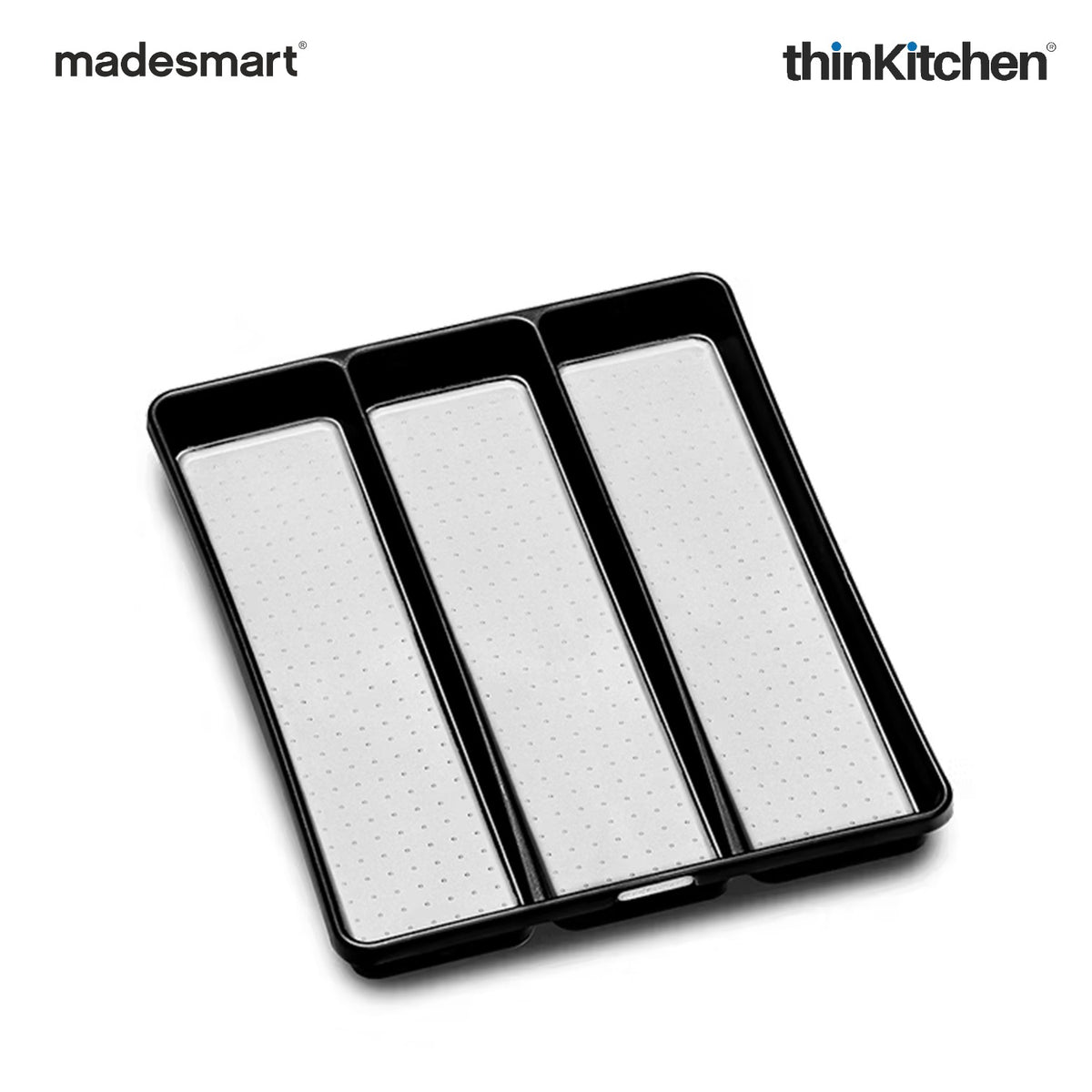Madesmart Classic Large Utensil Tray With Soft Grip Lining, Carbon - 2