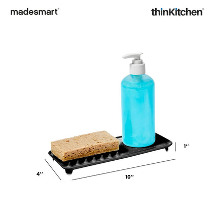 Madesmart Elevated Sink Tray For Soap And Sponges, Carbon