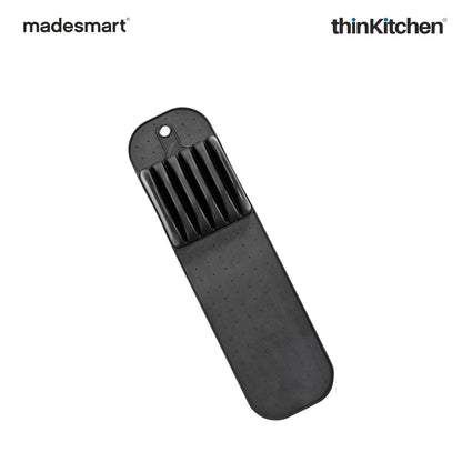Madesmart Compact Knife Mat With Soft-Grip Slots, Carbon