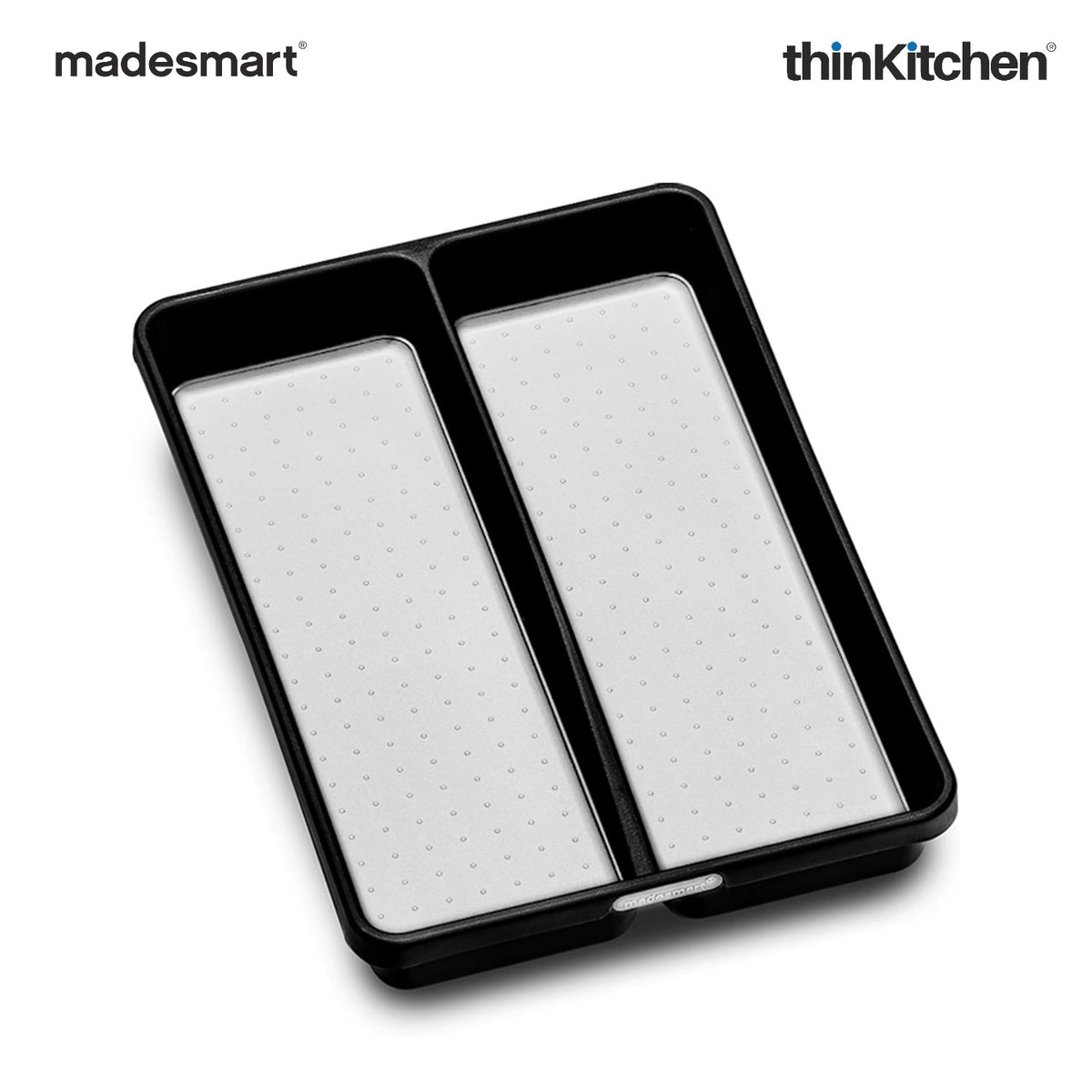 Madesmart Classic Compact Utensil Tray With Soft Grip Lining, Carbon