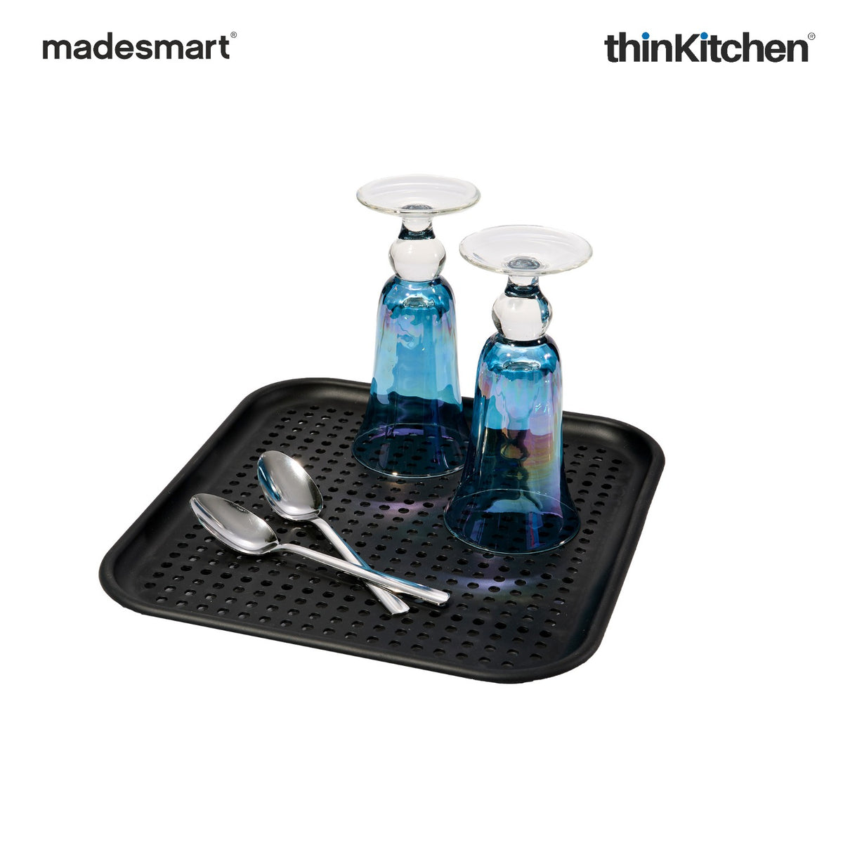 Madesmart Elevated Sink Mat With Soft Cushioned Surface, Carbon - 2