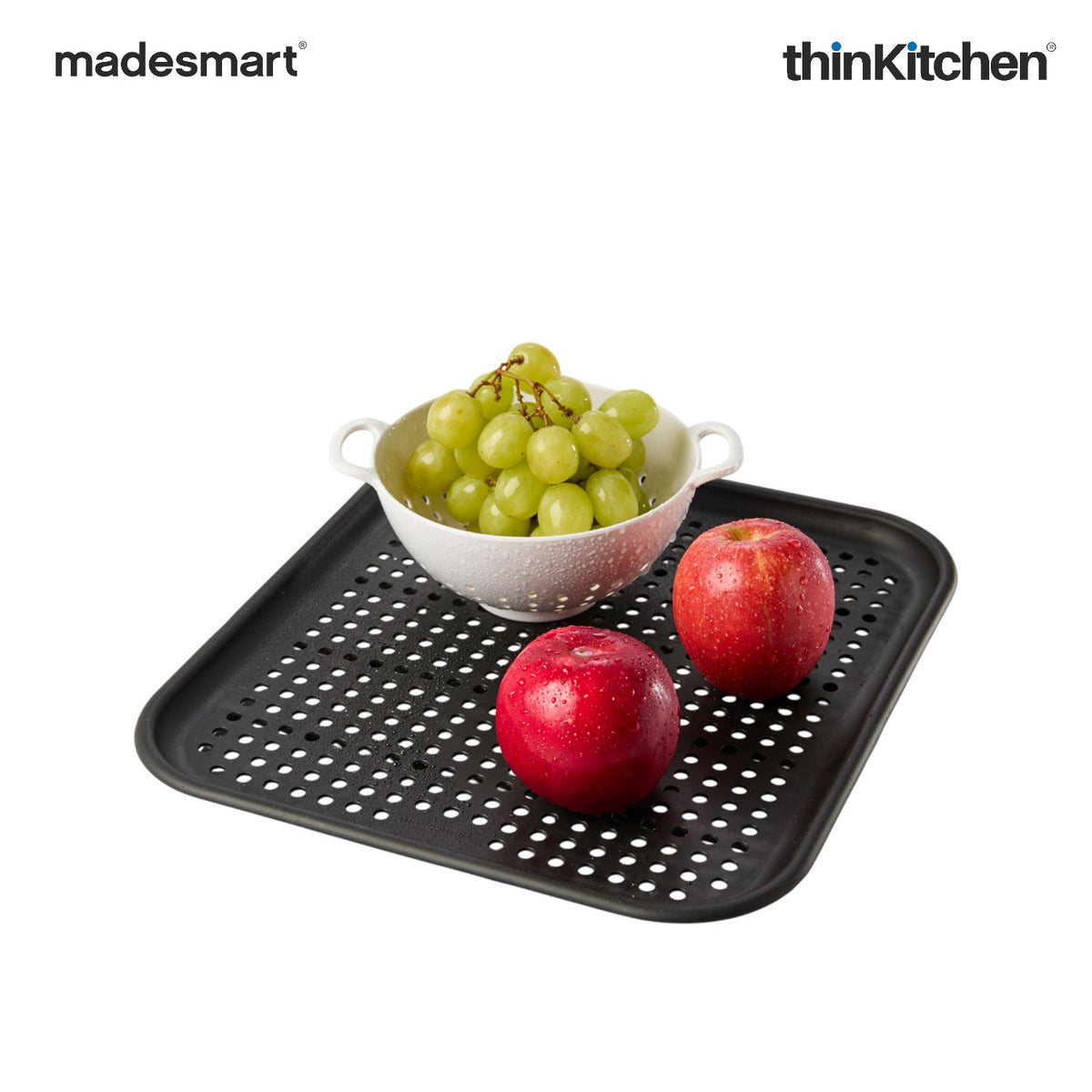 Madesmart Elevated Sink Mat With Soft Cushioned Surface, Carbon - 1