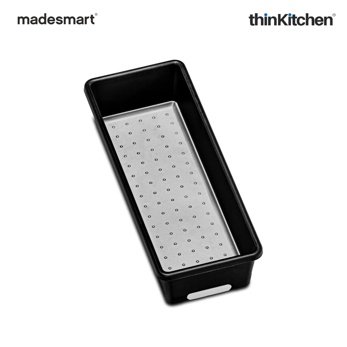 Madesmart Classic Long Storage Bin With Soft Grip Lining, Carbon - 1