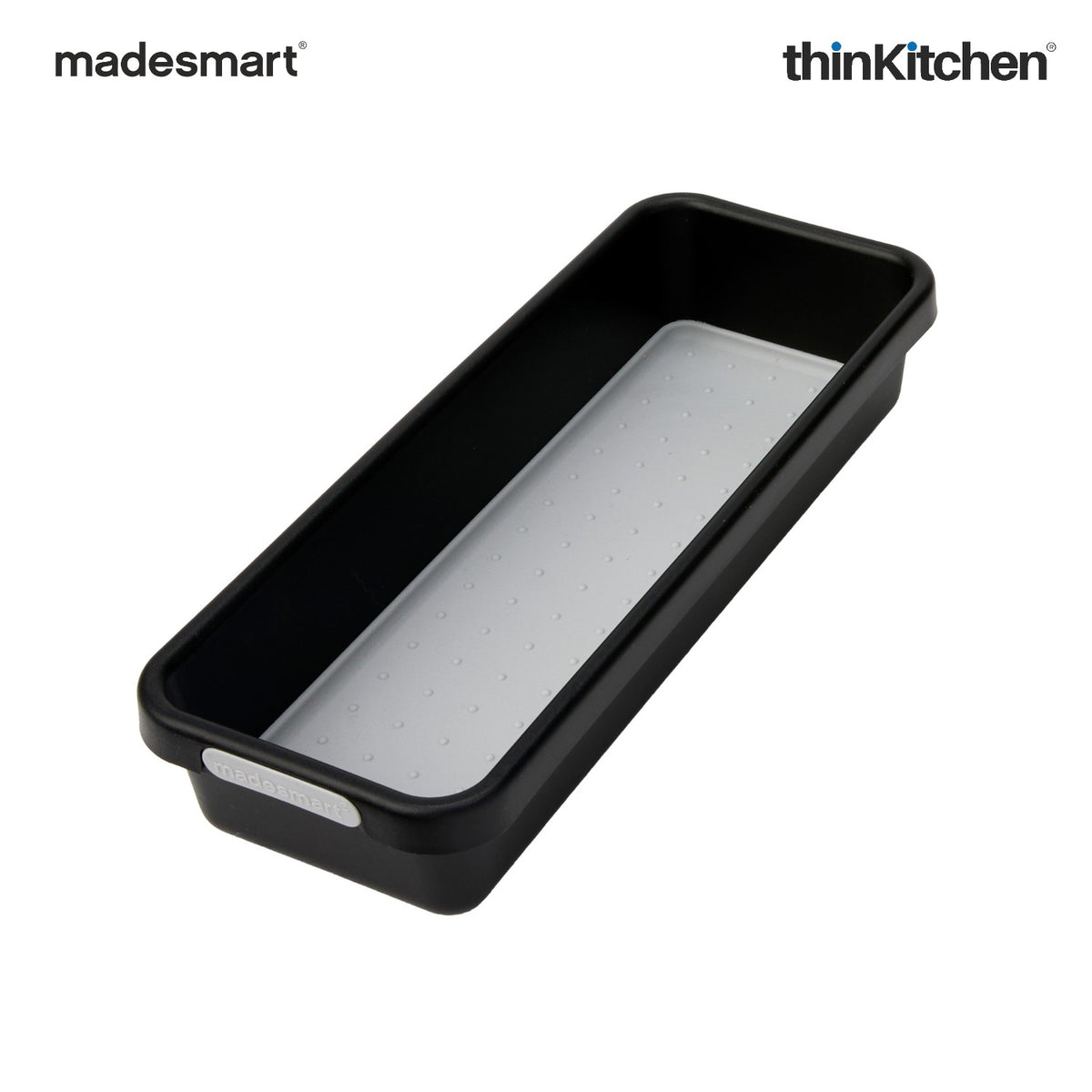 Madesmart Classic Long Storage Bin With Soft Grip Lining, Carbon