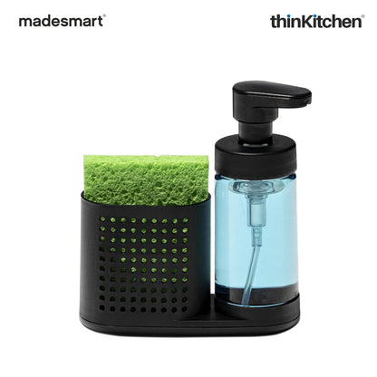 Madesmart Foaming Soap Station With Ventilated Sponge Compartment, Carbon
