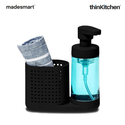 Madesmart Foaming Soap Station With Ventilated Sponge Compartment, Carbon