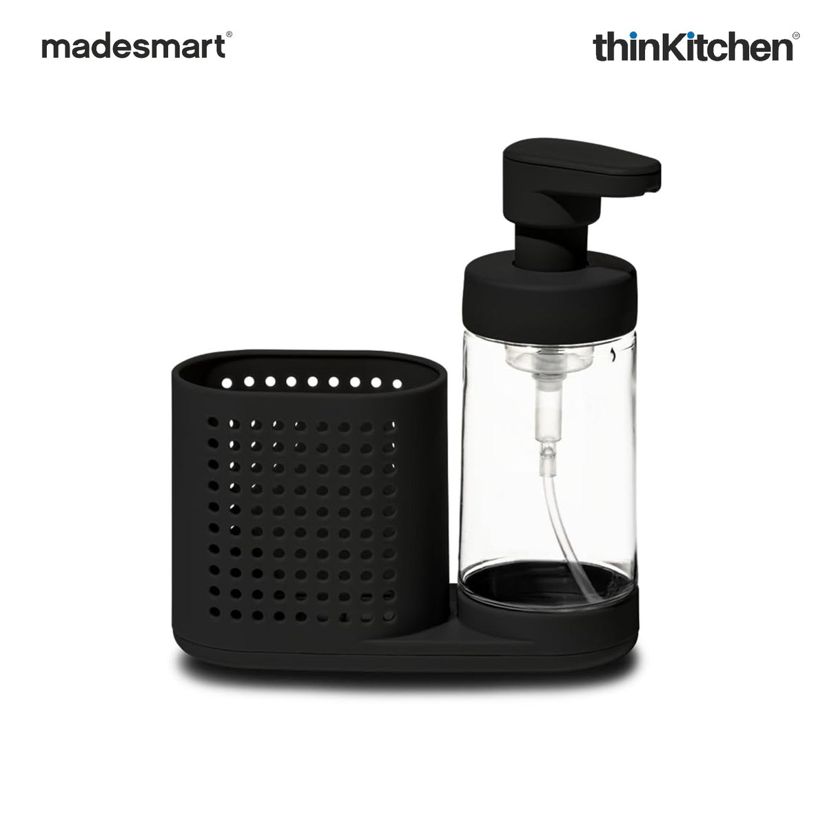 Madesmart Foaming Soap Station With Ventilated Sponge Compartment, Carbon