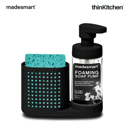 Madesmart Foaming Soap Station With Ventilated Sponge Compartment, Carbon