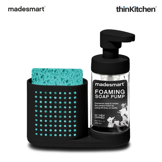 Madesmart Foaming Soap Station With Ventilated Sponge Compartment, Carbon