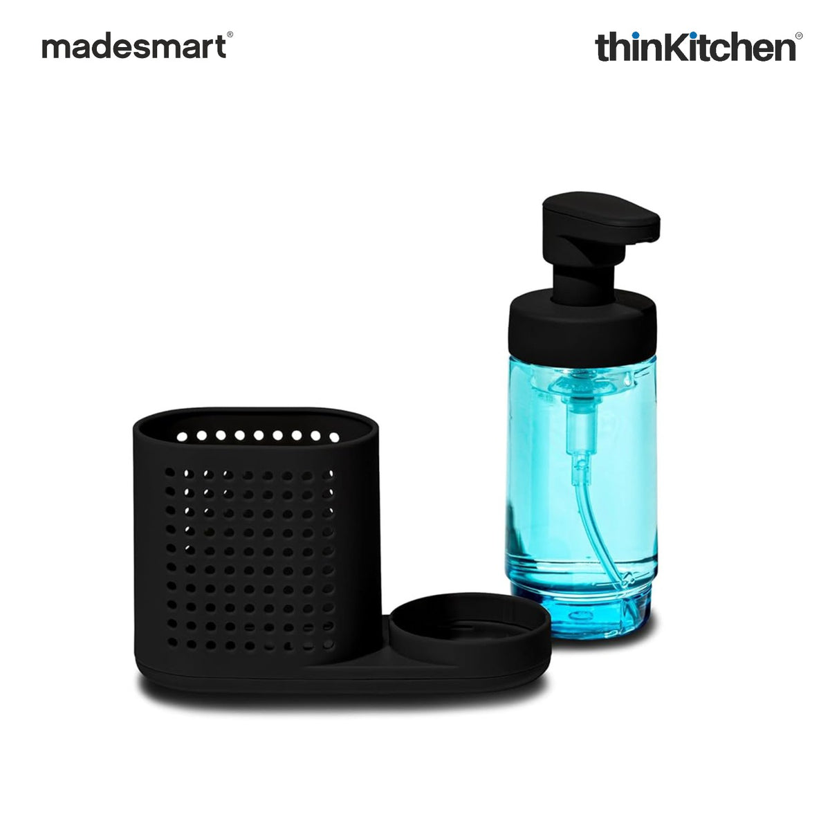 Madesmart Foaming Soap Station With Ventilated Sponge Compartment, Carbon
