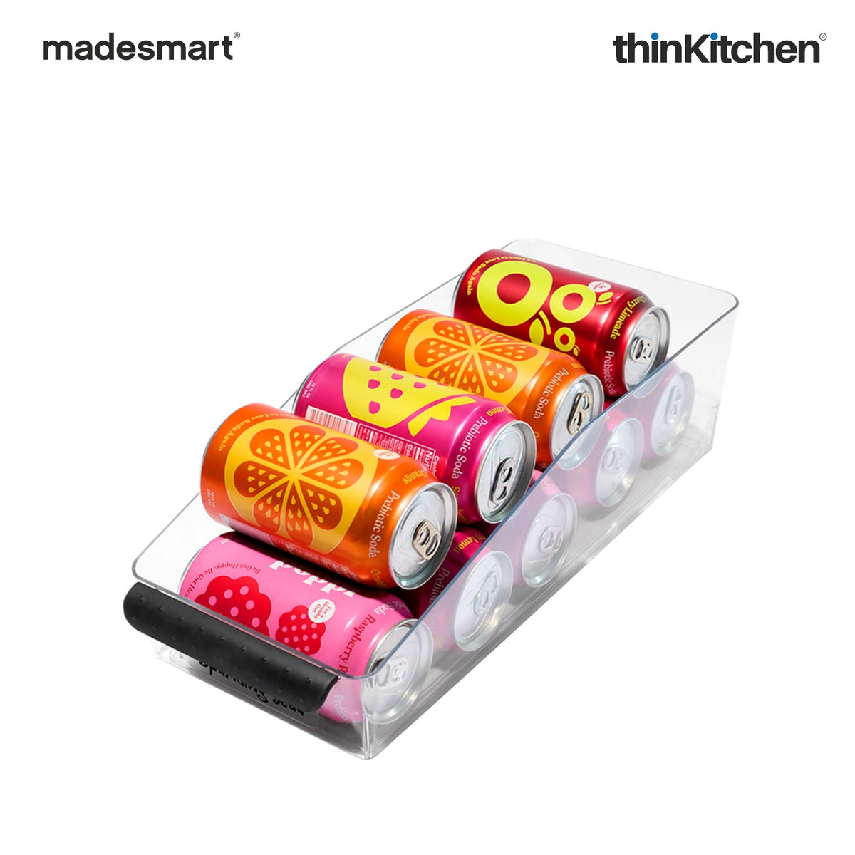 Madesmart Premium Soda Can Organizer And Dispenser, Clear