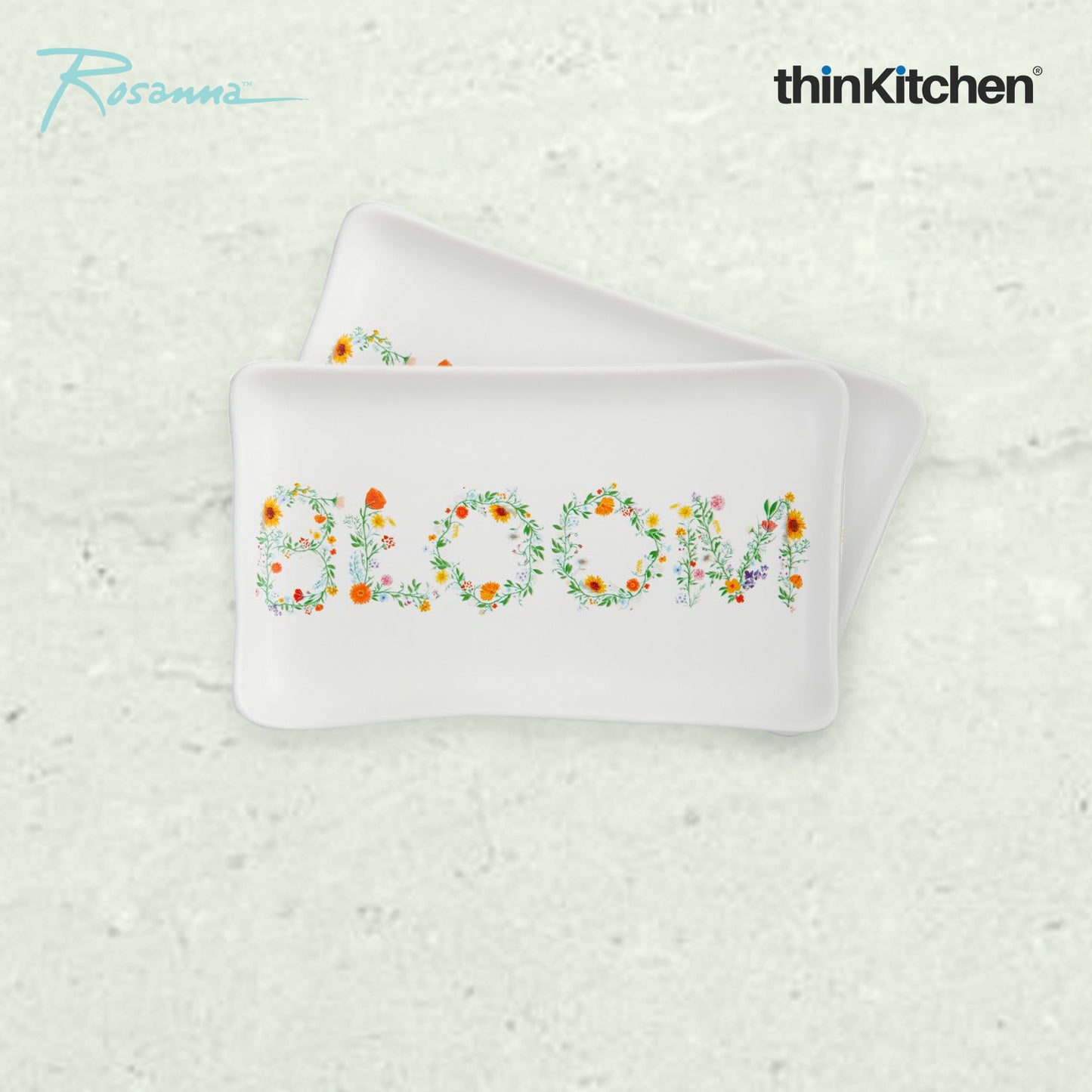 Rosanna Ceramic Bloom Butter Dish, 12.7cm
