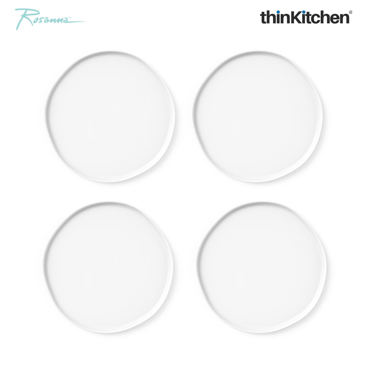 Rosanna Natures Table White Appetizer Plates Set Of 4