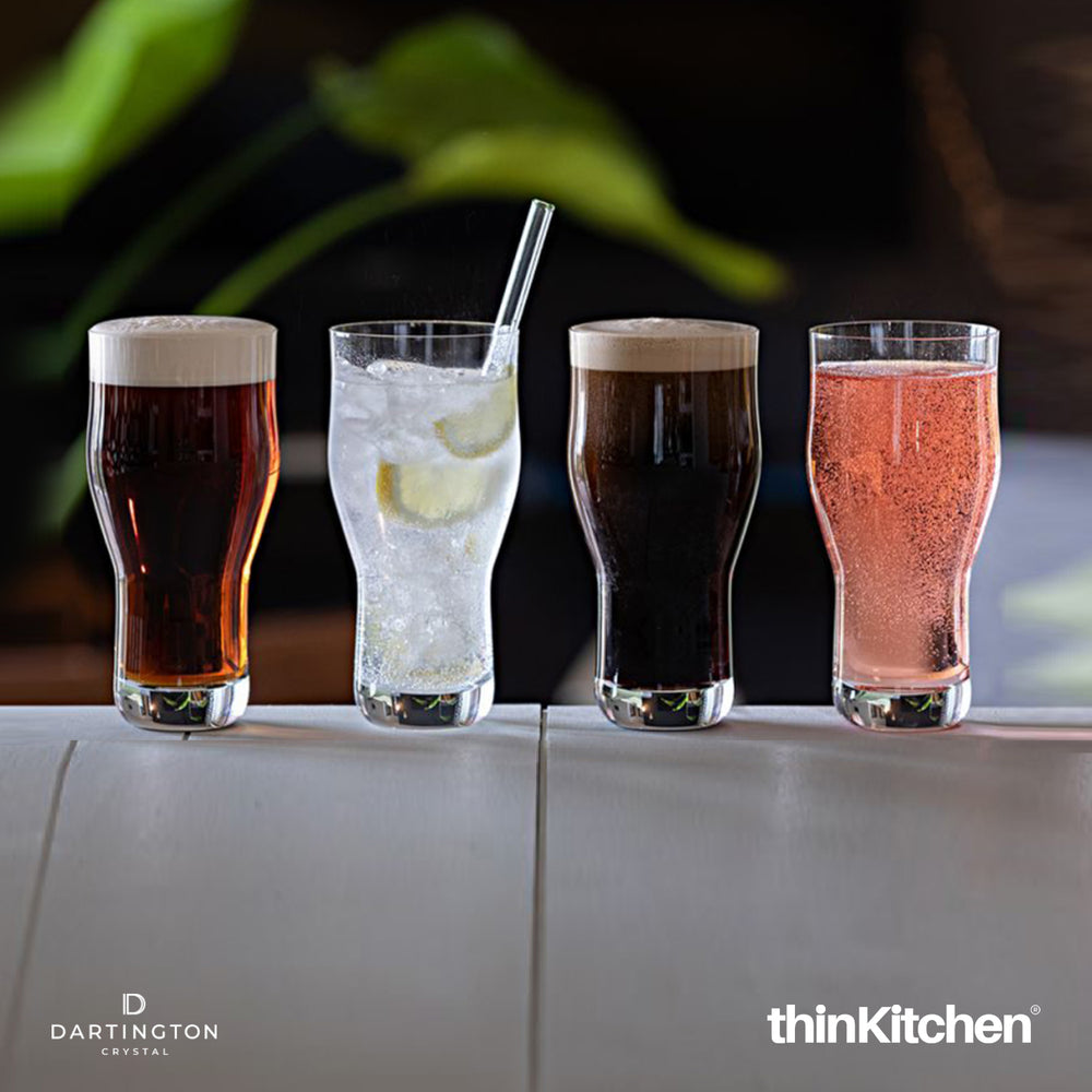 Dartington 500ml Premium Tall All Rounder Glasses Set of 4 for Beer & Cocktails