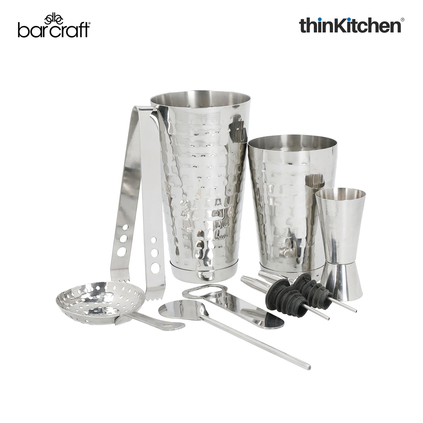 Barcraft Stainless Steel 8 Pc Boston Cocktail Set