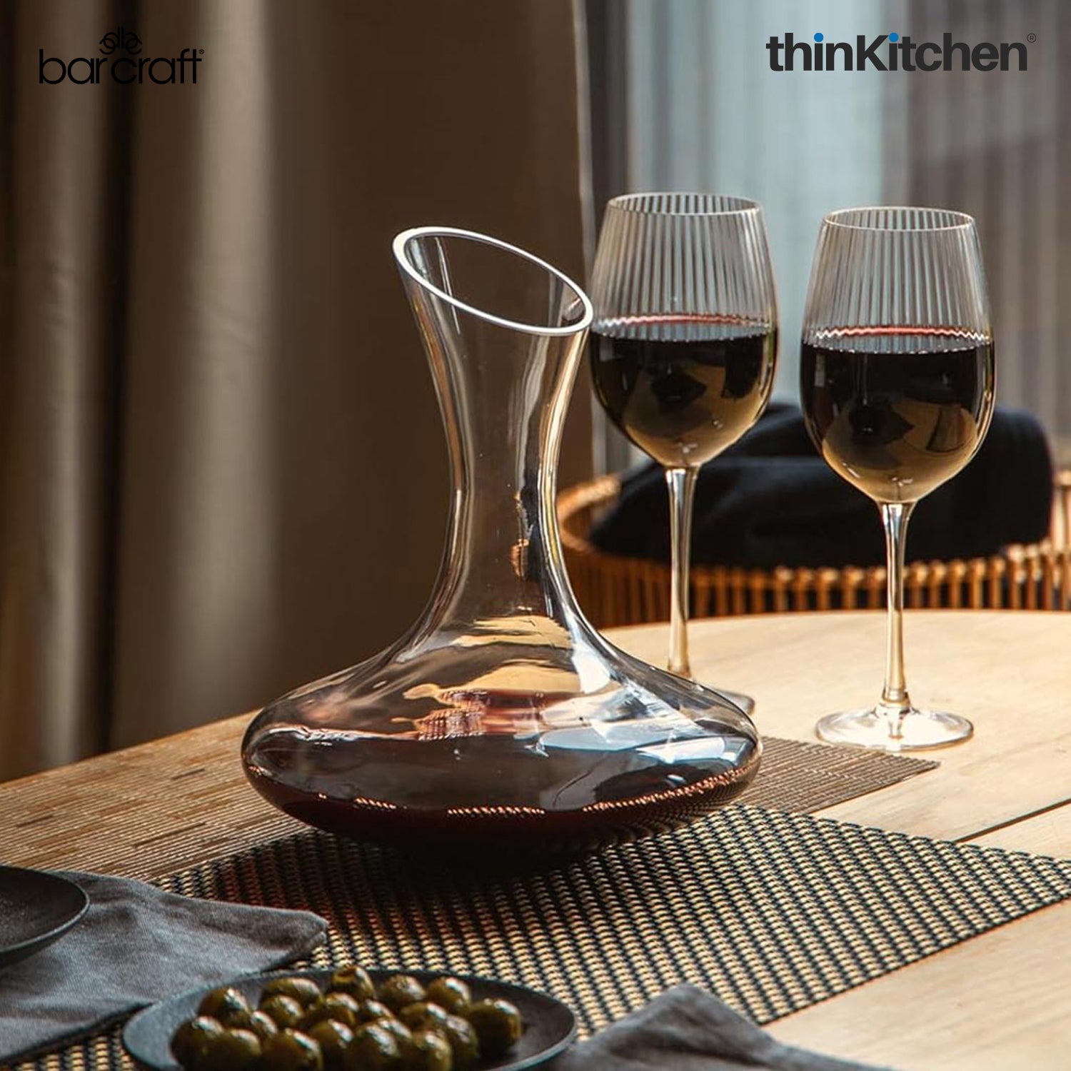 BarCraft Deluxe Glass Wine Decanter, 1.5 Litres, Gift Boxed - 6