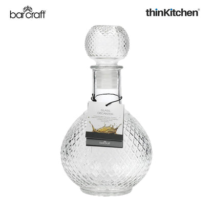 BarCraft Cut Glass Effect Decanter 1 Litre, Gift Tagged