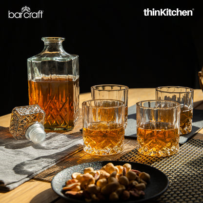 Barcraft Cut Glass Decanter Set