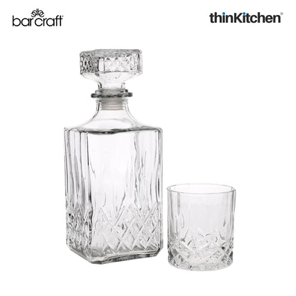 Barcraft Cut Glass Decanter Set