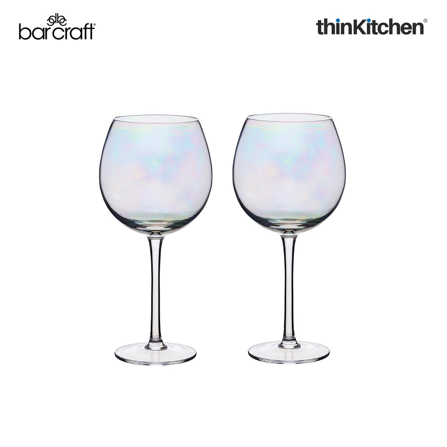 Barcraft Iridescent Gin Glasses Set Of 2 600ml