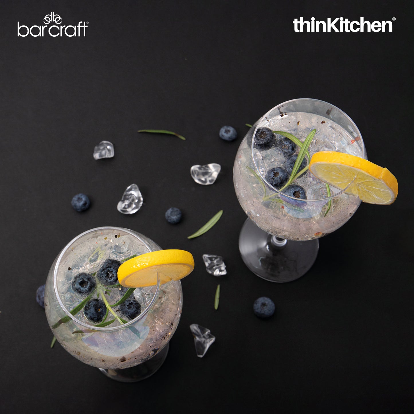 Barcraft Iridescent Gin Glasses Set Of 2 600ml