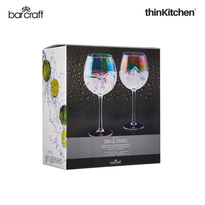 Barcraft Iridescent Gin Glasses Set Of 2 600ml