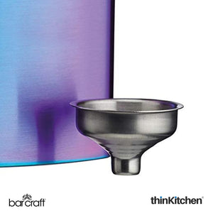 BarCraft Exotic Rainbow Hip Flask with Easy Pour Funnel, 100ml