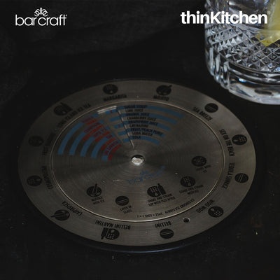 BarCraft Stainless Steel Cocktail Compass Recipe Guide