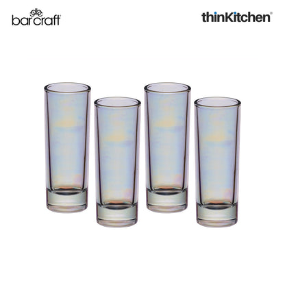 Barcraft Iridescent Tall Shot Glasses Set Of 4 60ml