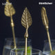 BarCraft Antique Gold Finish 4-pc Cocktail Stirrers