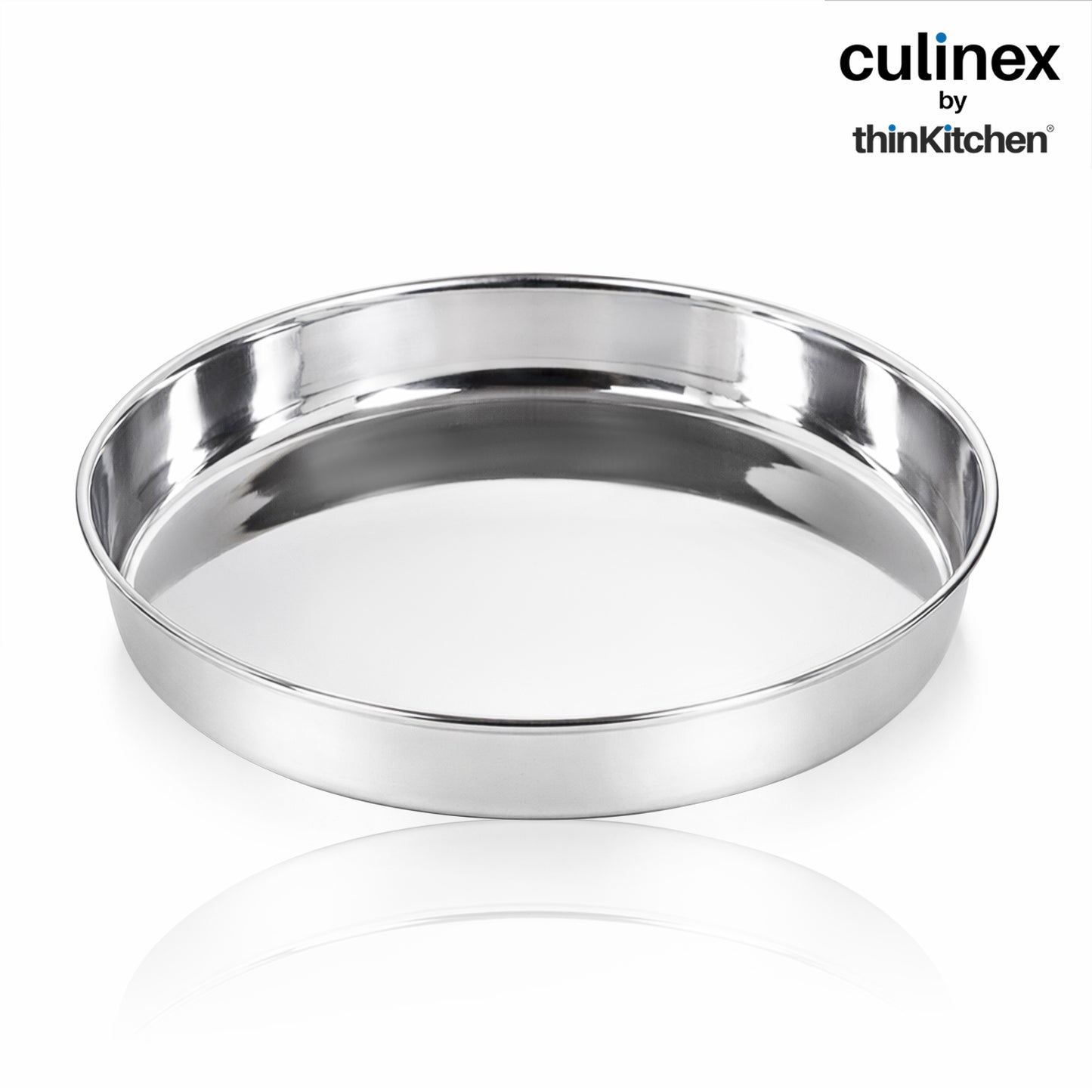 Premium 9.4" Stainless Steel Round Cake Pan, Baking Dish, Cake Mould| Baking Tools By thinKitchen