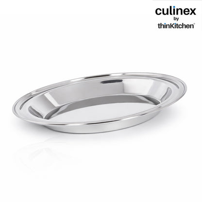 Culinex by thinKitchen 11" Stainless Steel Round Conical Pie Pan| Silver, Rust Resistant | Ideal for Ideal for Baking, Cakes, Pies, Tarts, Quiches, Baking Essentials |By thinKitchen