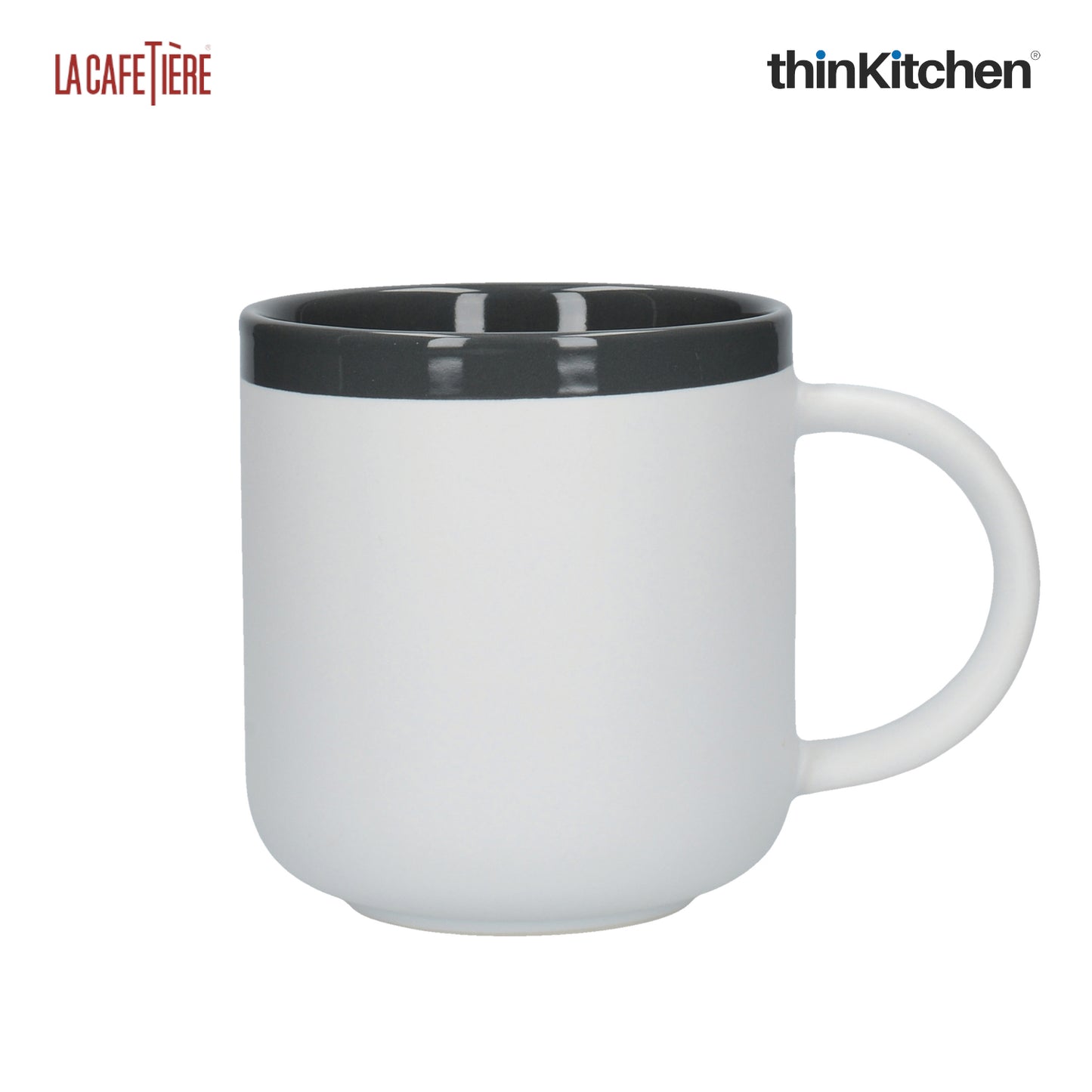 La Cafetiere Barcelona Cool Grey Ceramic Latte Mug