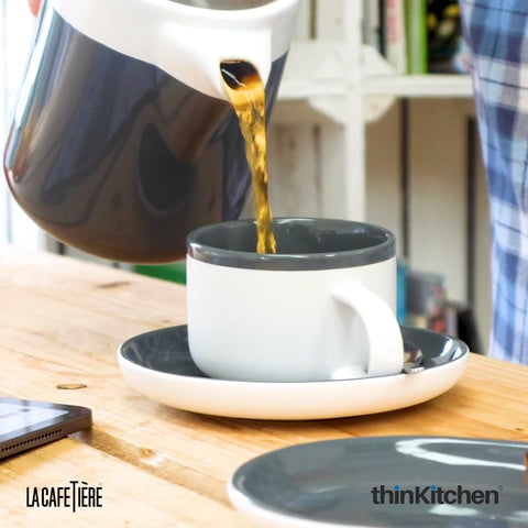 La Cafetiere Barcelona Cool Grey Ceramic Small Teapot 420 Ml