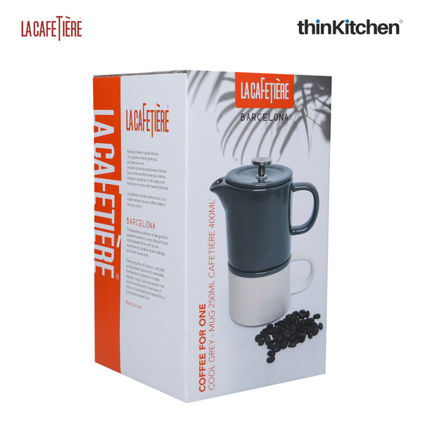 La Cafetiere Barcelona Cool Grey Ceramic Coffee For One