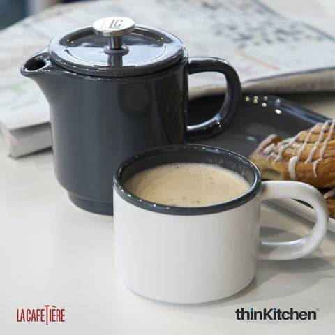 La Cafetiere Barcelona Cool Grey Ceramic Coffee For One