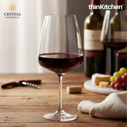 Crystal Bohemia 6 x 750ml Premium Red Wine Glasses Set for Wine, Drinks, Cocktails, Mocktails