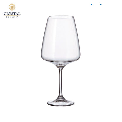 Crystal Bohemia CORVUS Red Wine Glass | 750 ml | Set of 6 | Luxury Czech Crystal Glassware | Premium International Stemware for Wine Connoisseurs | Made in Czech Republic