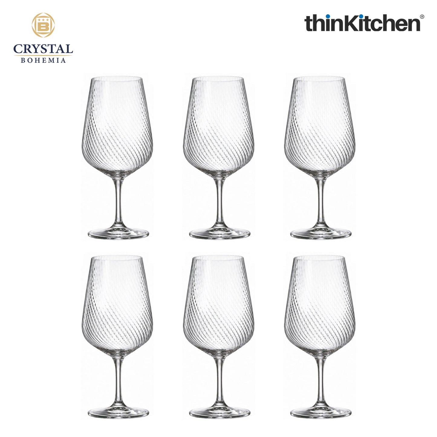 Premium 360ml White Wine Glasses Set of 6, TYTO, International Czech Luxury Crystalware for Wine, Drinks, Cocoktails, Mocktails