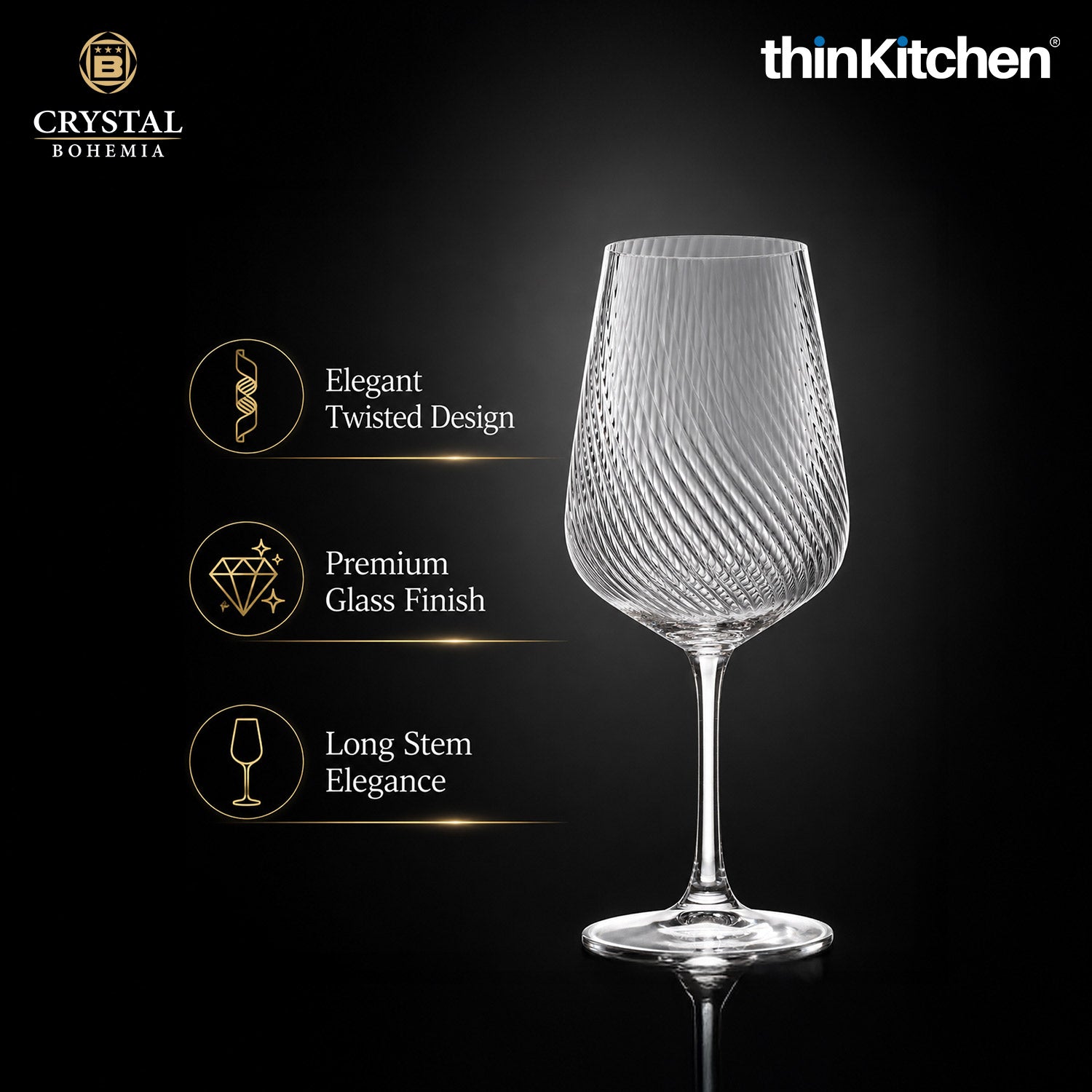 Premium Red Wine Glasses Set of 6, 450ml, TYTO, Lead Free Stemware for Shiraz, Merlot, Wine, Drinks, Cocktails, Mocktails - 5
