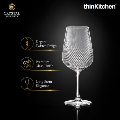 Premium Red Wine Glasses Set of 6, 450ml, TYTO, Lead Free Stemware for Shiraz, Merlot, Wine, Drinks, Cocktails, Mocktails
