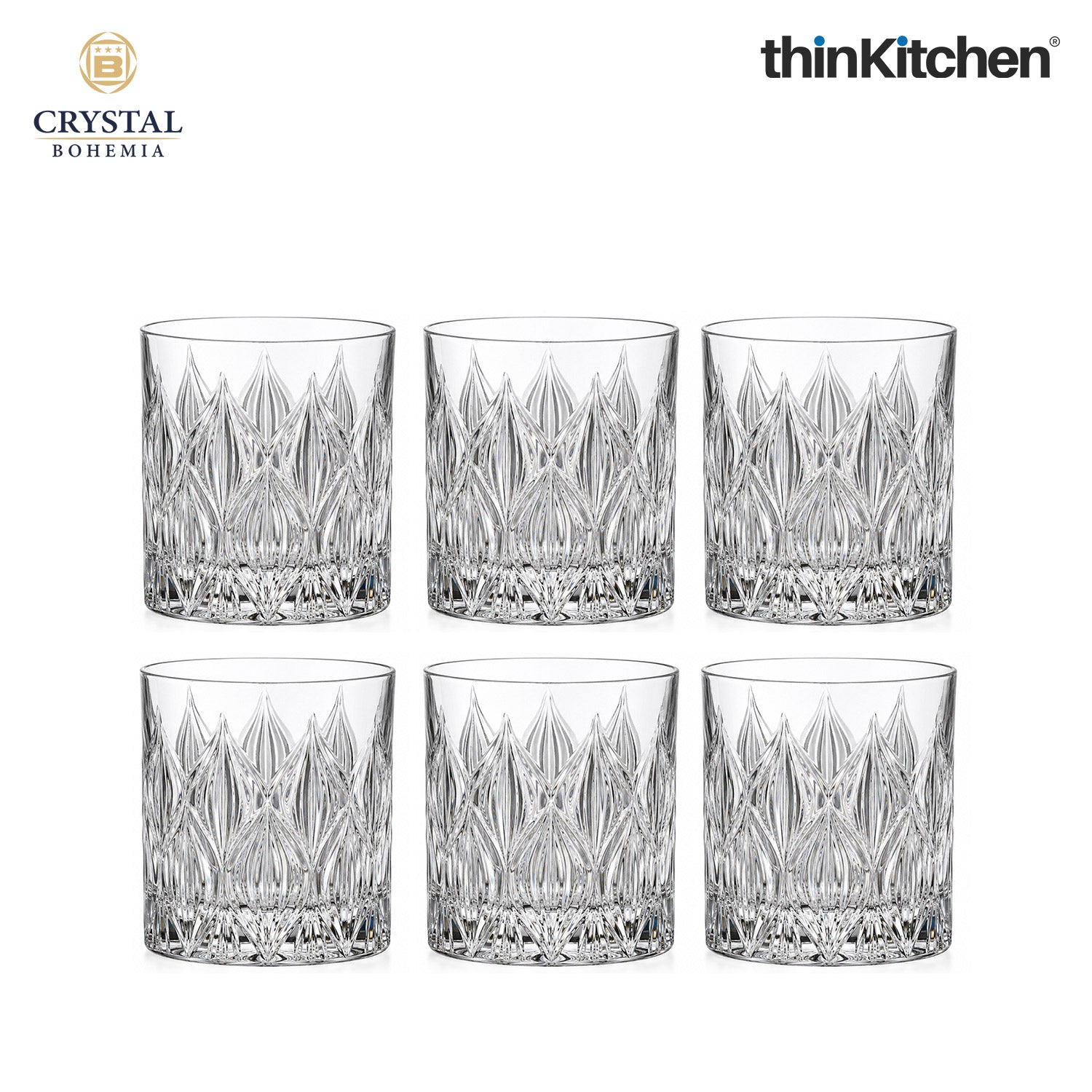 Premium 300ml  Onion  Whisky Glass Set of 6 – Double Old Fashioned (DOF), Luxury  Whisky, Scotch & Bourbon Crystalware Glasses - 2