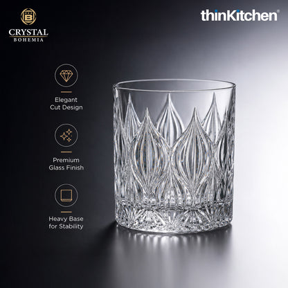 Premium 300ml  Onion  Whisky Glass Set of 6 – Double Old Fashioned (DOF), Luxury  Whisky, Scotch & Bourbon Crystalware Glasses