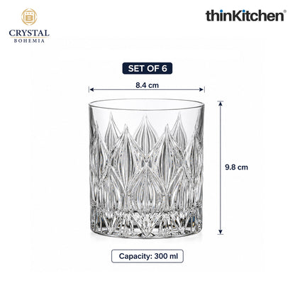 Premium 300ml  Onion  Whisky Glass Set of 6 – Double Old Fashioned (DOF), Luxury  Whisky, Scotch & Bourbon Crystalware Glasses