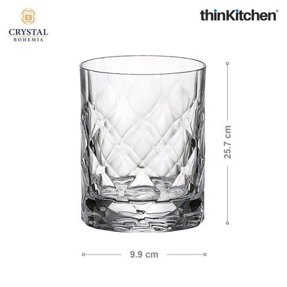 Crystal Bohemia Premium Whisky Glass – TINY – 320 ml Double Old Fashioned (DOF), Set of 6 | Luxury Czech Crystal Tumblers | International Crystalware | Made in Czech Republic
