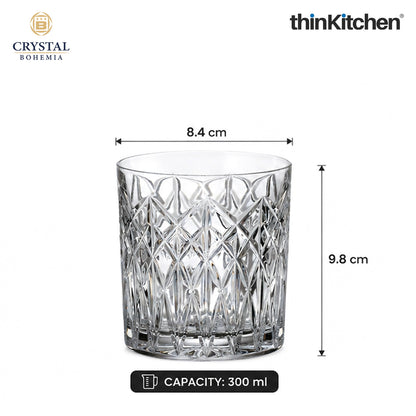 Premium 300ml  Lenas Whisky Glass Set of 6 – Double Old Fashioned (DOF), Luxury  Whisky, Scotch & Bourbon Crystalware Glasses