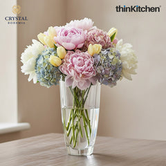 Crystal Bohemia AREZZO Premium International Glass Vase, 33 cm | Luxury Czech Crystalware | Elegant Home Décor Accent | Made in Czech Republic